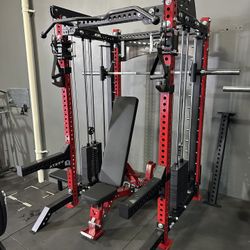 Vesta Fitness PRO SERIES Ultimate Half Rack Functional Trainer w/Smith Machine Bar | 320lb Stack | Gym Equipment | Fitness | Commercial | Squat Rack 