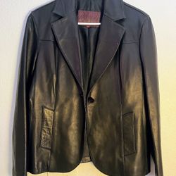 zJazz Collection Women’s Lambskin Leather Jacket Black Blazer Style -