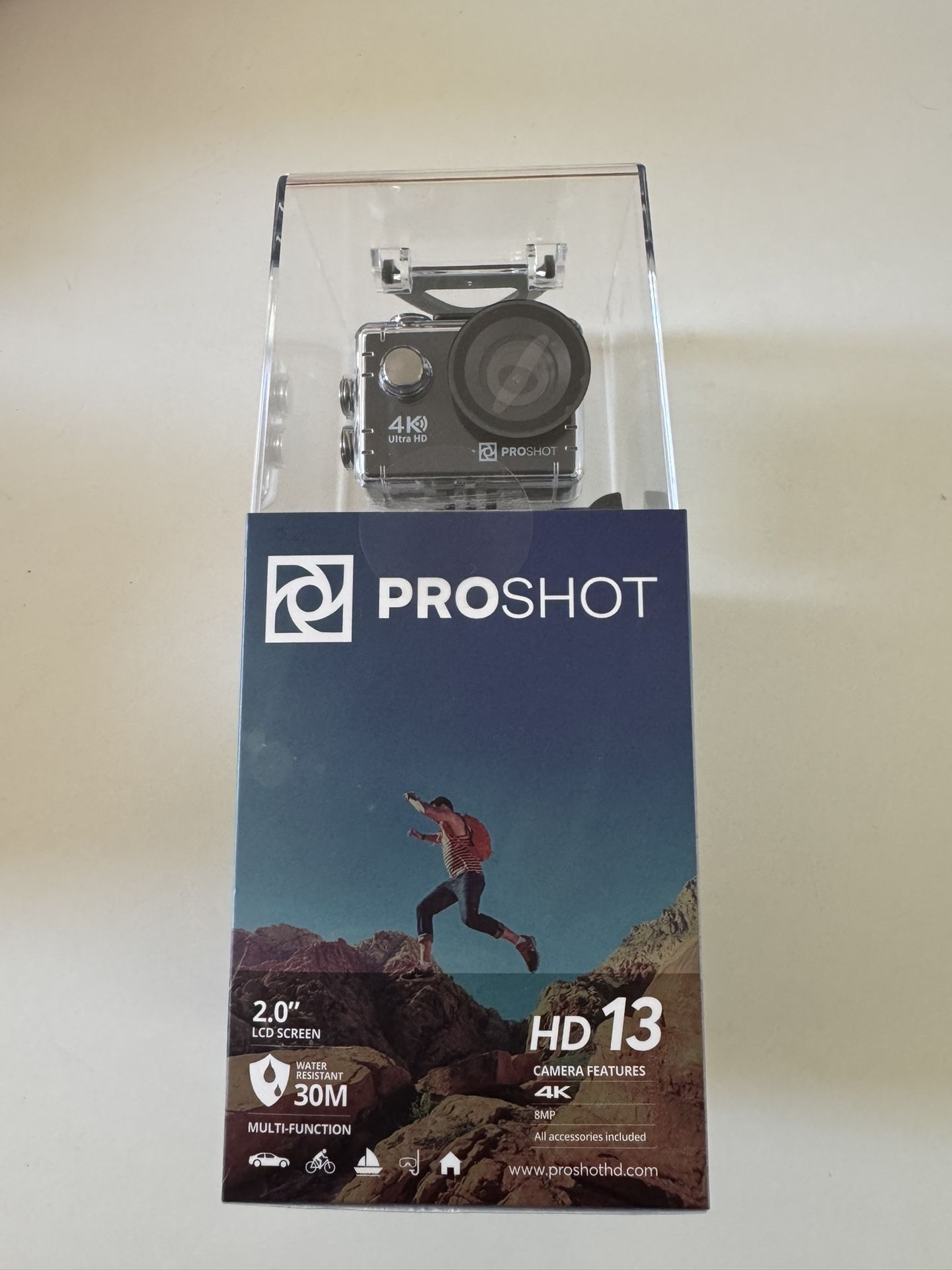 PROSHOT HD13 4K Waterproof "GoPro" Camera New In Sealed Box