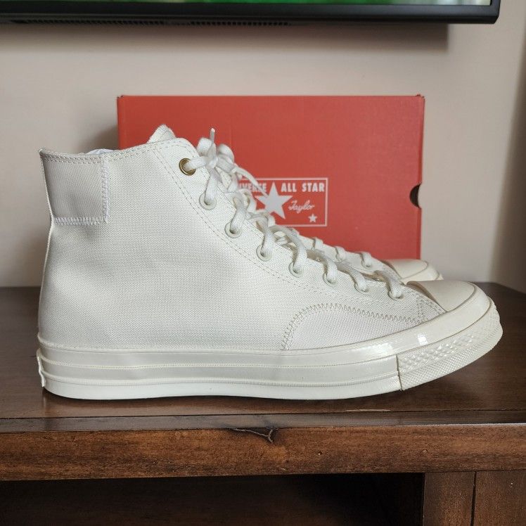 Brand New - Converse Chuck 70 High Clean N Preme / Egret Cream Offwhite - Size 13 Mens