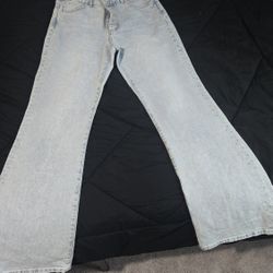 Zara High Rise Flare Jeans Womens