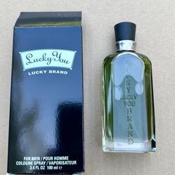 LUCKY YOU Lucky Brand 3.4 oz/100 ml Men’s Cologne - NEW with BOX
