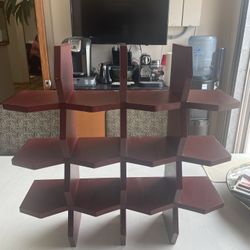 Red/burgundy Shelving (2 ITEMS)