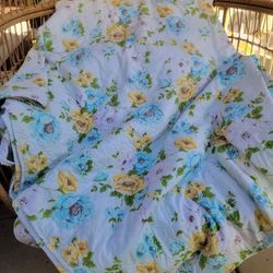 Vintage Boho Bohemian Floral Bedspread Queen