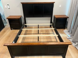 Queen bed frame and dressers