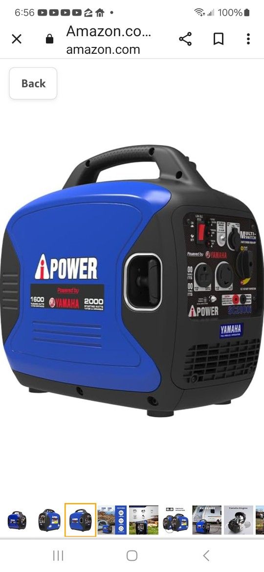 Inverter Generator 2000w Yamaha $450