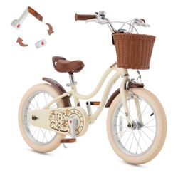 Brand New In The Box- RoyalBaby Girls Bike EZ Kids Bike Stargirl Training Free Balance to Pedal Easy Learning Bicycle, 16 Inch for Toddlers & Big K