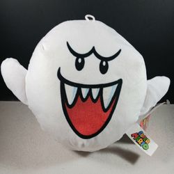 Super Mario Brothers Nintendo BOO Ghost Plush Toy White 8" Doll New