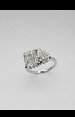 Custom 4.08 CTW Lab-Grown Diamond Toi et Moi Ring