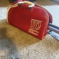 Old Leather Tennis Racket Bag