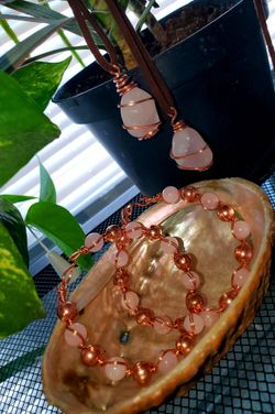 HANDMADE COPPER ROSE GOLD SET