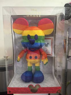 Disney Limited Edition Rainbow Mickey Mouse Plush