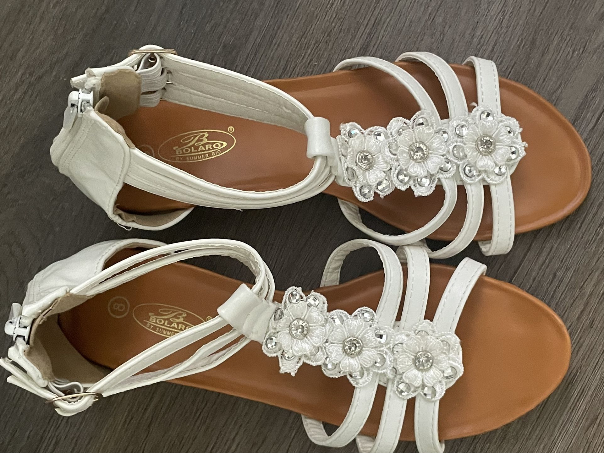 White Spring/ Summer Sandals Sz 8