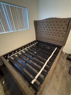 Queen tufted bed frame