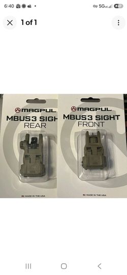 Magpull MBUS3 MAGP Sight Set Generation 3  - MBUIS FDE Front & Rear Flip Up Sights
