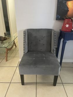Gray Suede Chairs