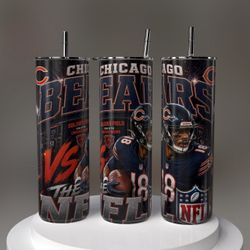 Chicago Bears Tumbler with Straw