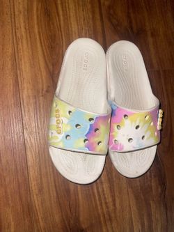 Crocs Slide Sandals Tie-Dye Print