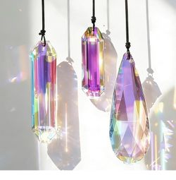 3Pcs Crystal Suncatchers for Window Hanging