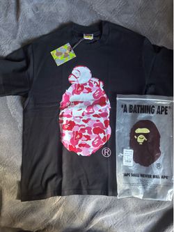 Bape Black Tee/ Pink Baby Milo S