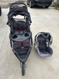 Free Baby Trend Stroller Expedition LX Travel System, Mil