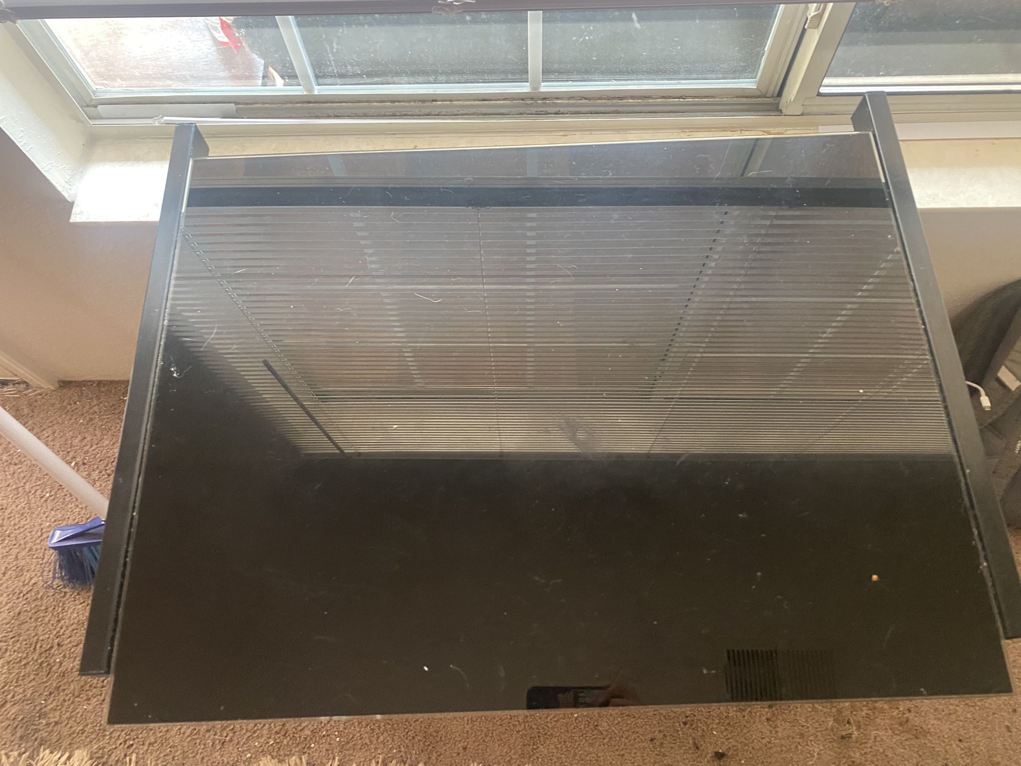 Black Glass Desk