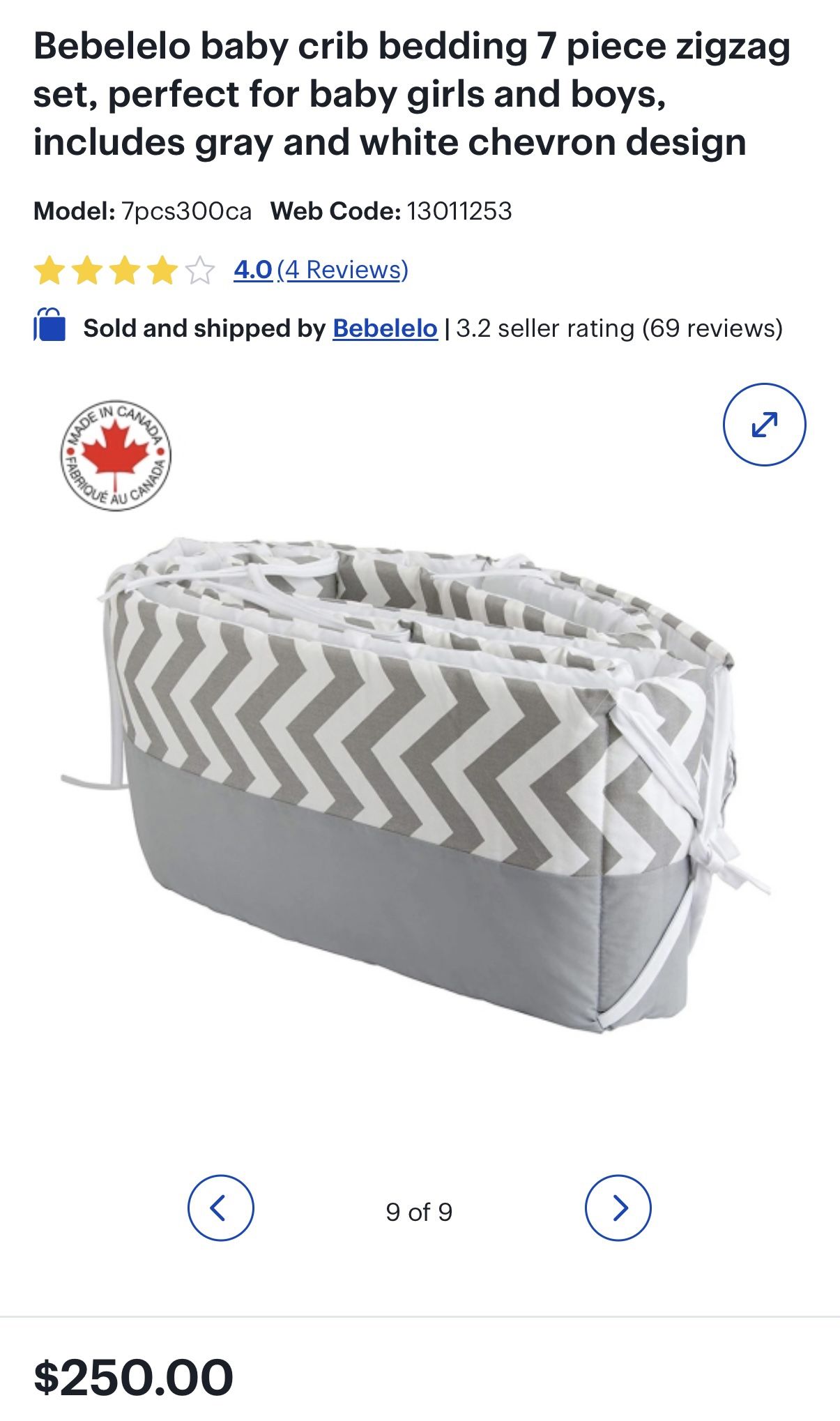 Cot bumper / crib bumper