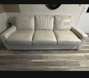 Leather Sofá Pullout Bed 