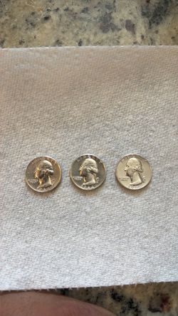 3 1964 silver quarters