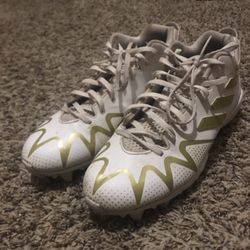 Adidas freak 22 white and gold cleats