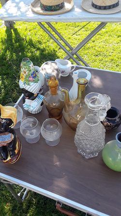 nice old liquor decanters