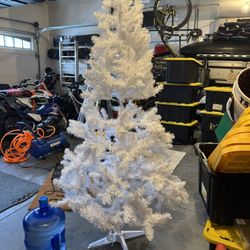 White Christmas Tree. 