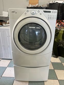 Whirlpool duet electric dryer with pedestal( delivery available)