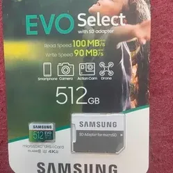 Samsung EVO Select 512GB MicroSDXC Memory Card – New