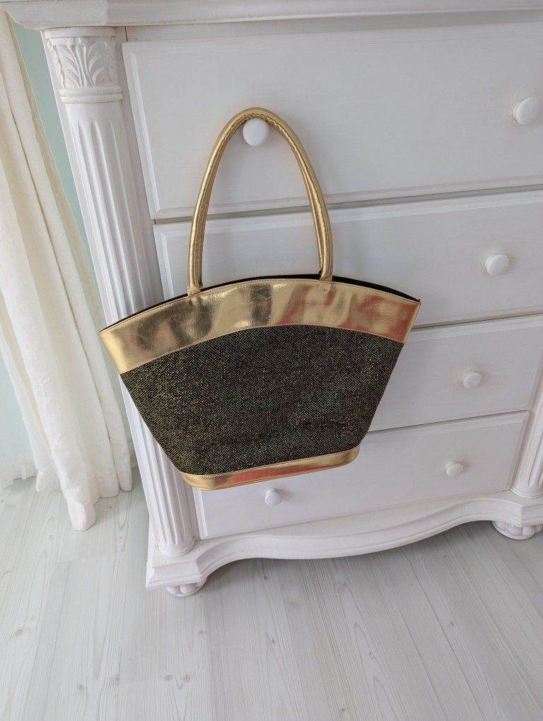 Black And Gold Big Tote Bag