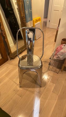 1 Restoration Hardware (RH) Chrome Steel Remi chair