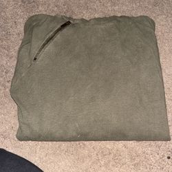 Army Green Side Zip Hoodie 