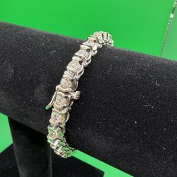14k White Gold Tennis Bracelet 8cts Of Diamonds 