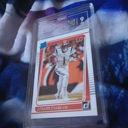 TAG 9 Mint 2021 Donruss Rated Rookie Jamar Chase Rookie Card 