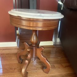 Antique Marble Endtable