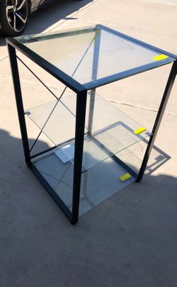Glass end table