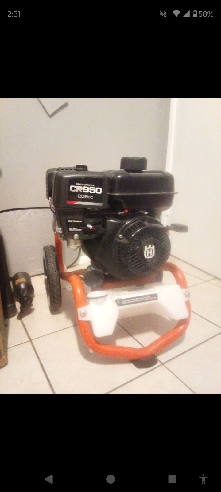 Pressure Washer And 35gl Tank