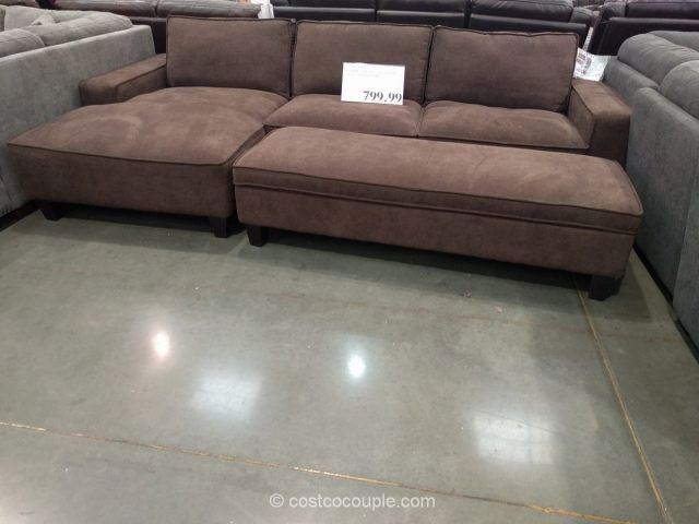 Fabric Sectional With Ottoman 