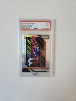 Mikal Bridges silver prizm rookie psa 9