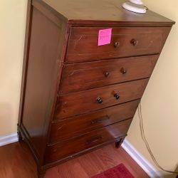 5 Drawer Wood Dresser