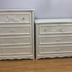Disney Enchanted 4 Dresser Drawer Units Chest Wooden White