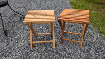 Wooden tables