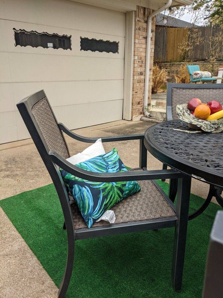 Wide Wooven Armchairs!