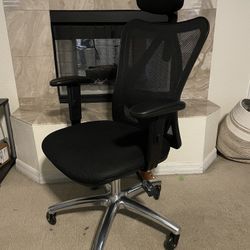 Duramont Ergonomic Office Chair - Adjustable Desk Chair with Lumbar Support  and Rollerblade Wheels - High Back Chairs with Breathable Mesh - Thick