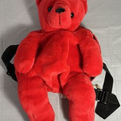 Vintage Red Bear Backpack